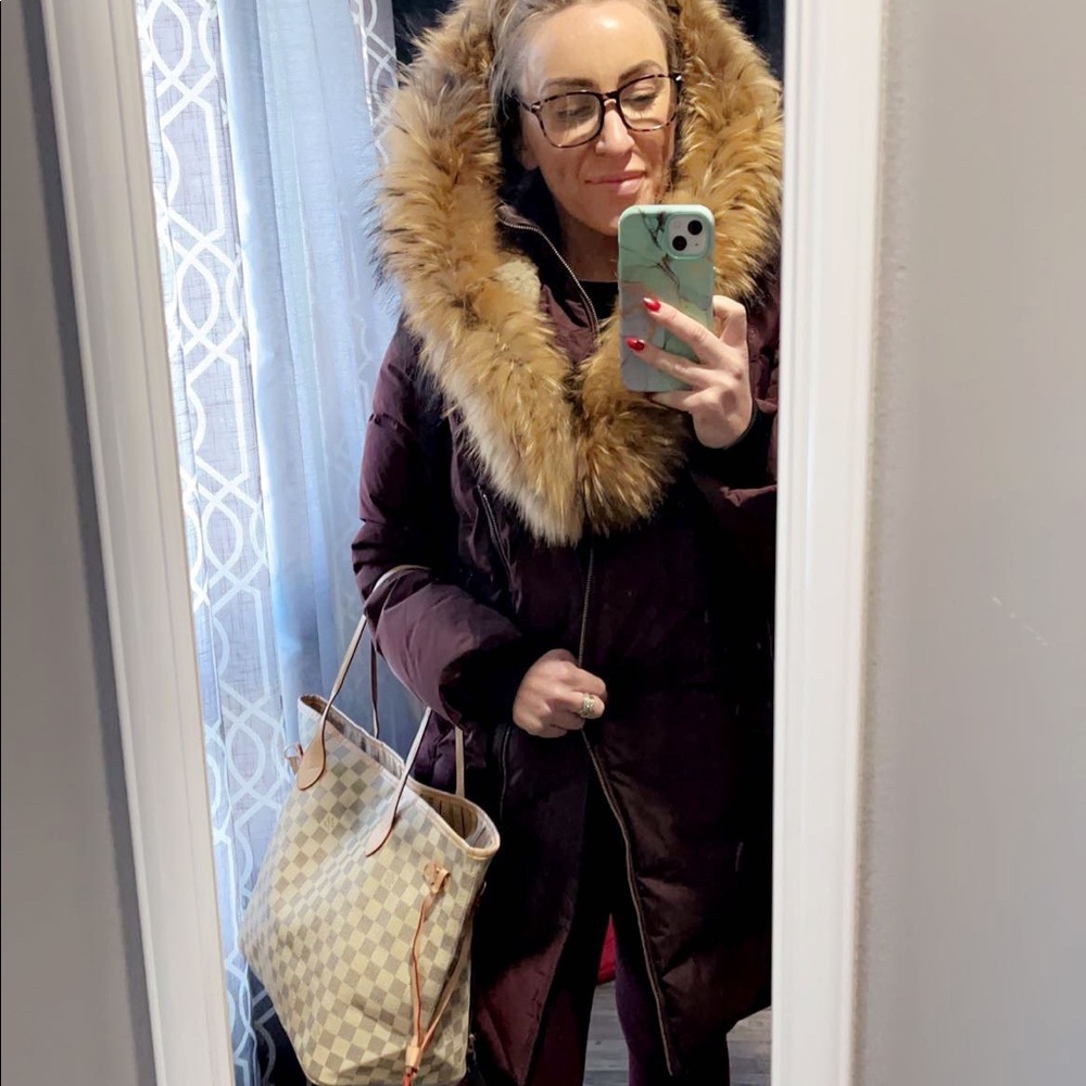 Womens Burgundy Mackage Winter Jacket